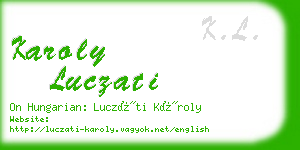 karoly luczati business card